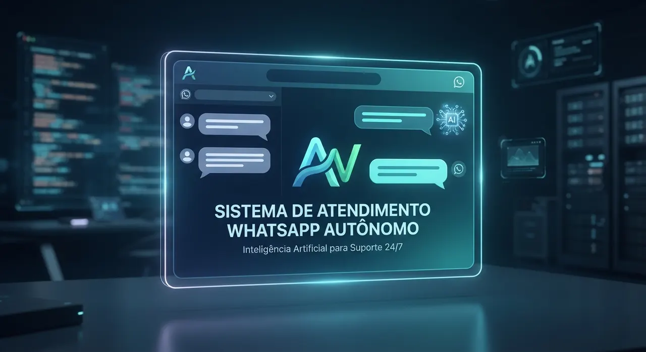 Ilustração do sistema de atendimento no WhatsApp